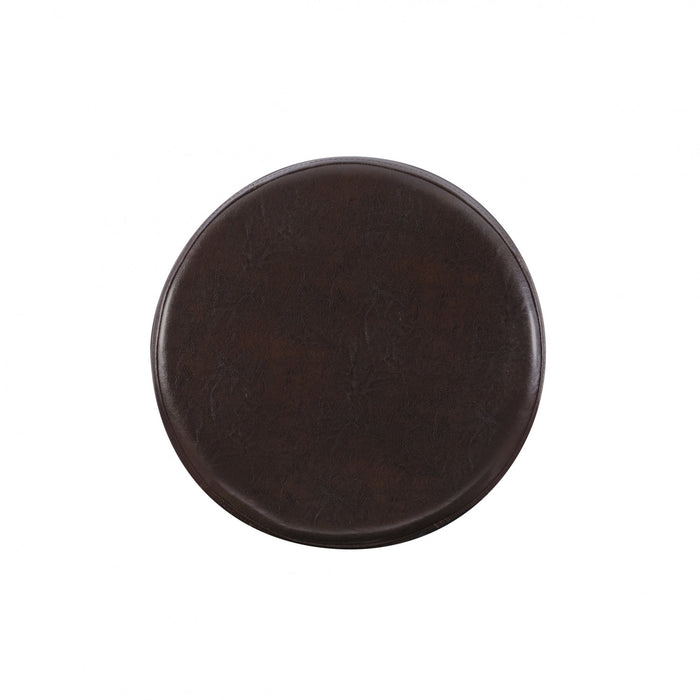 Maya Faux Leather Barstool - Brown