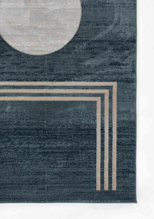 Erisa Contemporary 5'1\" x 7'7\" Area Rug in Blue Indoor Area Rug