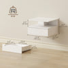 HOMCOM Floating Nightstand Set of 2, Bedside Table with Drawer and Shelf