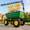 Outsunny Garden Dump Cart Heavy Duty 440lbs Wagon with Steel Frame and 12" Pneumatic Tires, Green