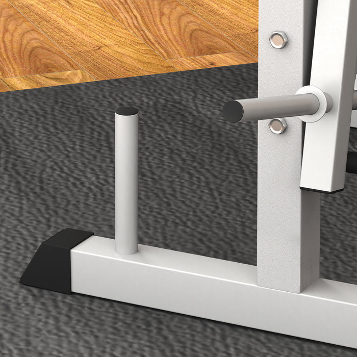 Soozier Adjustable Weight Bench Multi-function Bench Press Set, Grey