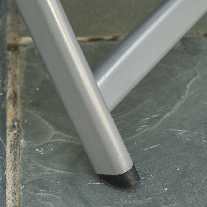 Outsunny Foldable Lounge Chair With Adjustable Backrest & Footrest, Black