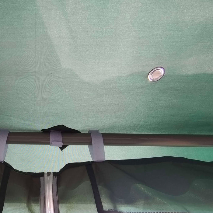 Outsunny 10'x10' Canopy Tent With Mesh Netting And Double Tier Roof, Green