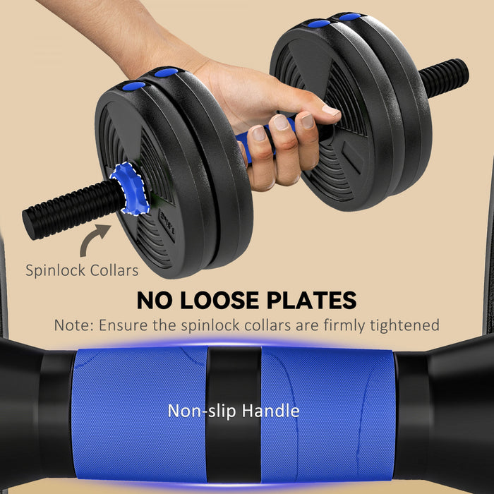 Soozier Adjustable Dumbbell Set, 3 in 1 Weights Set for Home Gym, 33lb