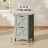 HOMCOM File Cabinet with 2 Drawers Filing Cabinet for A4 Letter, Stone Grey