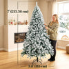HOMCOM 7ft Flocked Christmas Tree with Hinged Design, Fir Xmas Tree