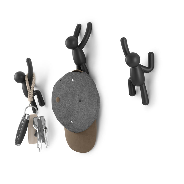 Umbra Buddy Wall Hooks - Black