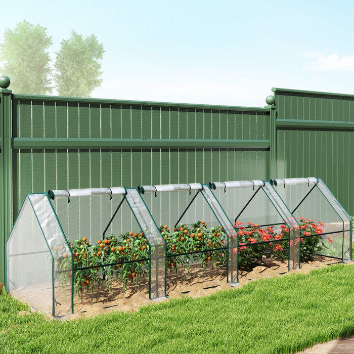 Outsunny 12' X 3' X 3' Portable Greenhouse, Tunnel Greenhouse Clear