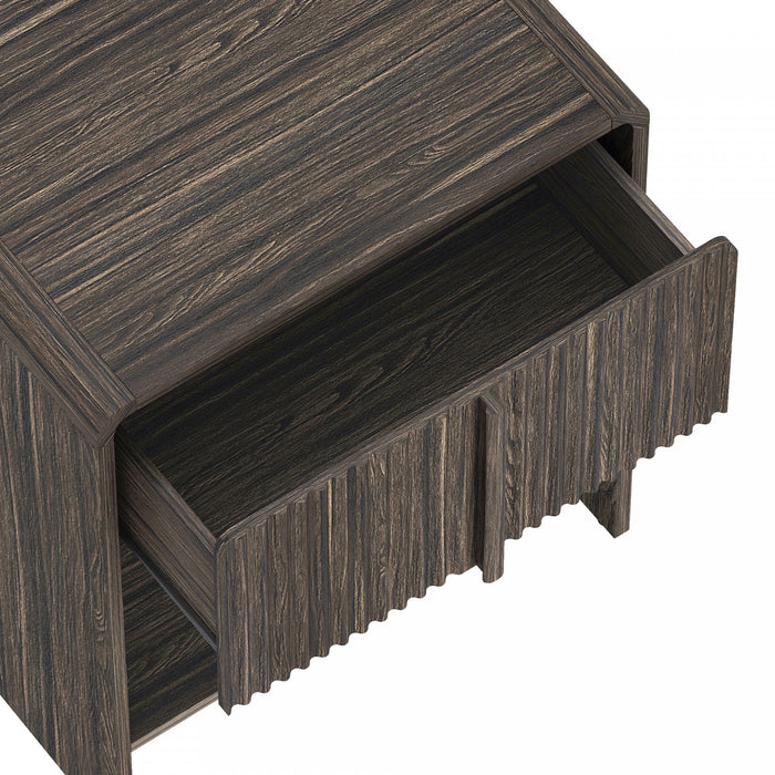 Novara Contemporary 22\" Nightstand in Jacobean Walnut (1-Drawer)