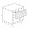 Elara Contemporary 18" Solid Wood Nightstand in White (1-Drawer) | Table de nuit contemporaine Elara 18" en bois massif blanc (1 tiroir)