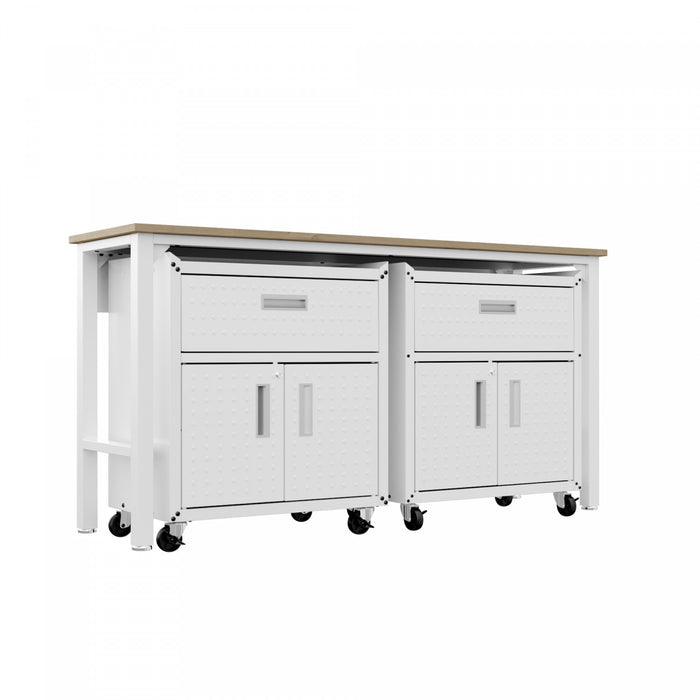 Fortress Modern 3-Piece Garage Set in White Garage Storage