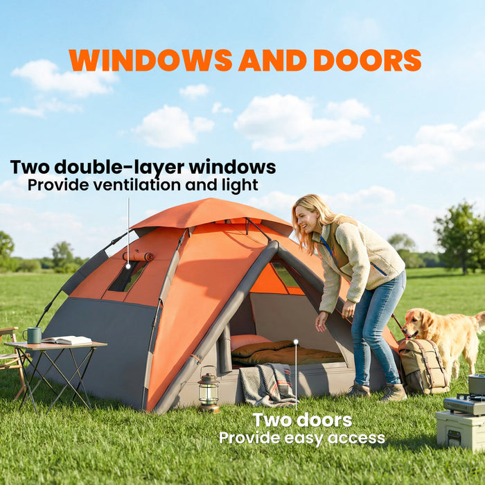 Outsunny Pop up Camping Tent, with Carry Bag, 3000mm Waterproof