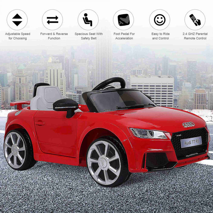 12v Audi Tt Rs Electric Kids Ride On Car Licensed Remote Control Mp3