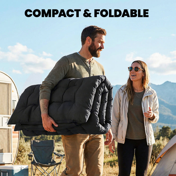 Outsunny Sleeping Mat, Camping Mat Pad with Elastic Straps
