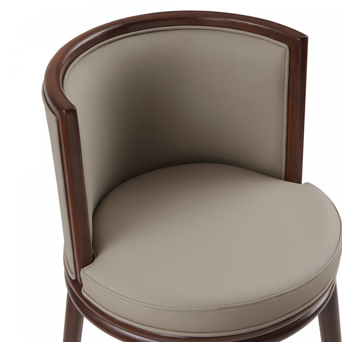 Evalyn Modern Wood Upholstered Counter Stool in Taupe
