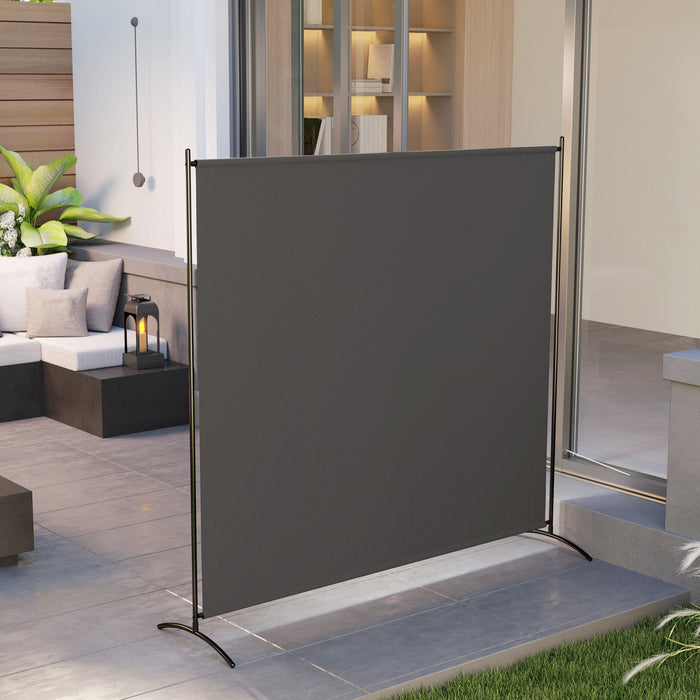 Outsunny Single Panel Privacy Screen, Uv30+ Room Divider, Dark Grey