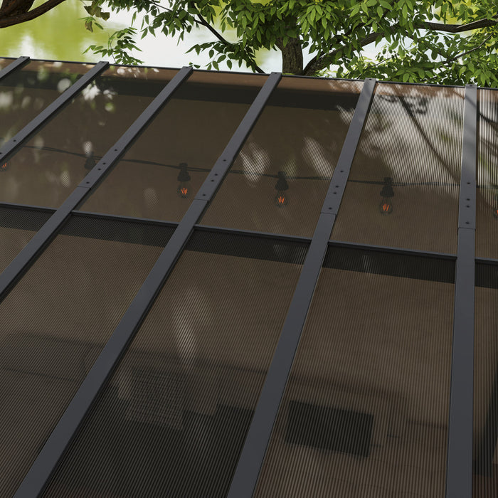 Outsunny 10' X 14' Pergola, Upf 50+ & Waterproof Polycarbonate Gazebo