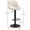 HOMCOM Bar Stools Set of 2 Swivel Adjustable Counter Height Barstools