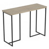 39” Console Table - Dark Taupe With Black Metal