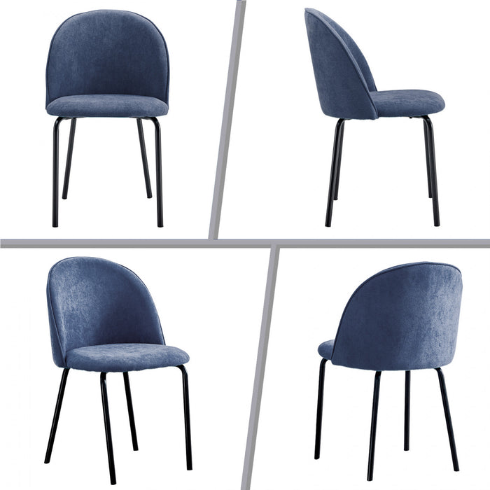 Ethan Ergonomic Dining Chairs Set of 2,Blue Accent Chair