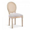 Ethan Solid Wood Rubberwood Dining Chair Set of 2 Pieces with Upholstered Seat,Beige | Ethan lot de 2 chaises de salle a manger en bois massif (hevea) avec assise rembourree, beige