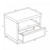 Navis Contemporary 26" Nightstand in Whitewashed Oak (1-Drawer) | Table de nuit contemporaine Navis 26" en chene blanchi (1 tiroir)
