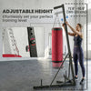 Soozier 72.8"-90.9" Adjustable Punching Bag Stand with Sandbag, Red