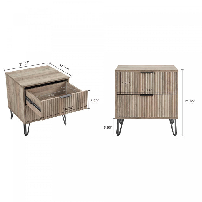 Dumbo Modern 2-Piece Dresser Set in Rustic Gray