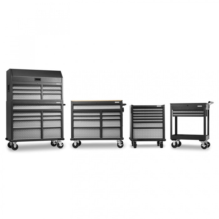 Gladiator Premier 41\" 15-Drawer Mobile Tool Chest Combo - Silver Tread