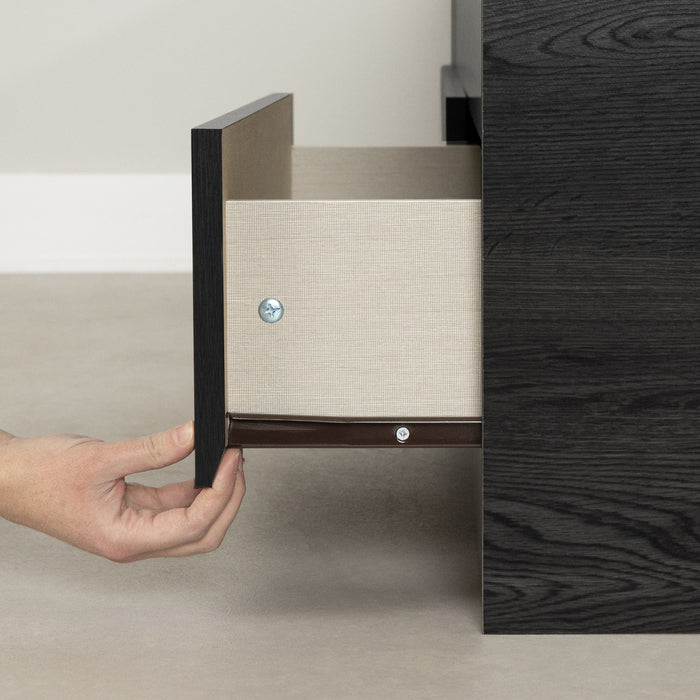 Fynn Storage Bed And Bookcase Headboard Set Gray Oak - South Shore