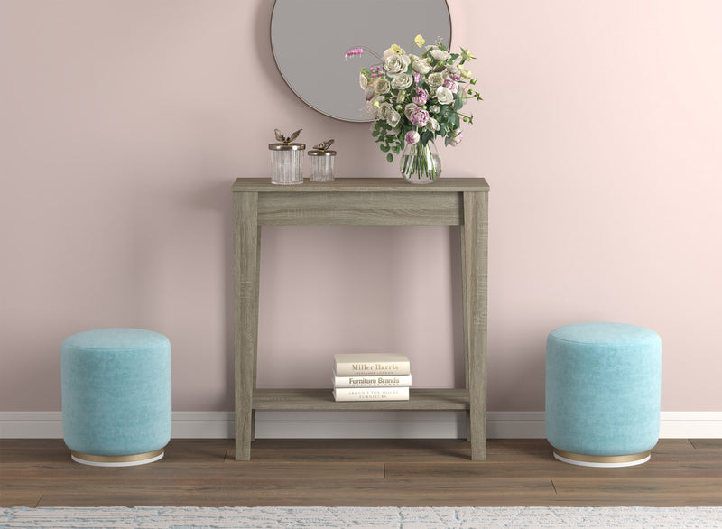 31” Console Table With 1 Shelf - Dark Taupe