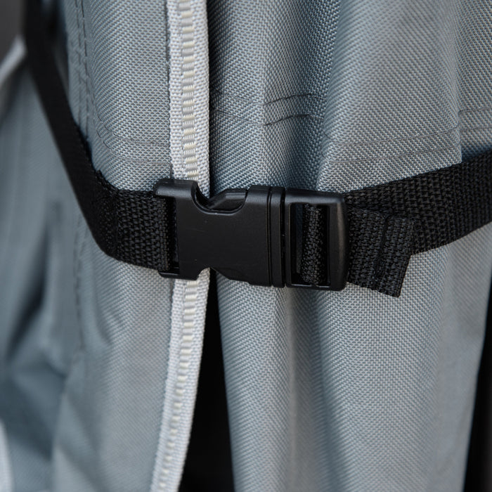 Outsunny Folding Camping Cot For Adults With Mattress Pillow Dark Grey