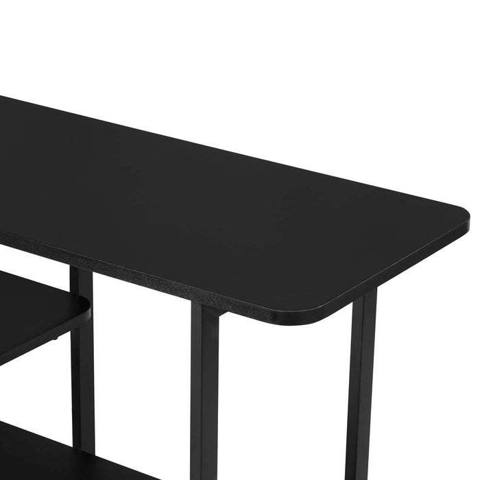 Celine Contemporary Modern 71\" Console Table in Black (3-Shelf)