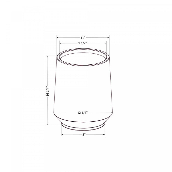 Dalya 16\" Planter - Mottled Grey