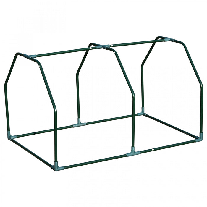 Outsunny 39\" X 28\" X 24\" Portable Mini Greenhouse Pe Grow House With Zipper Door Gardening Plant Cover Steel Frame