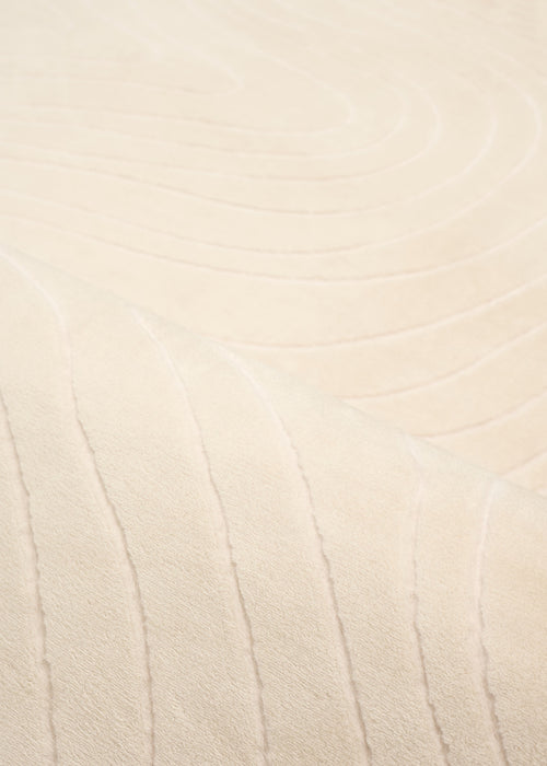 Somos Contemporary Cream Washable Rug 2'8\" x 8'0\" Indoor Area Rug