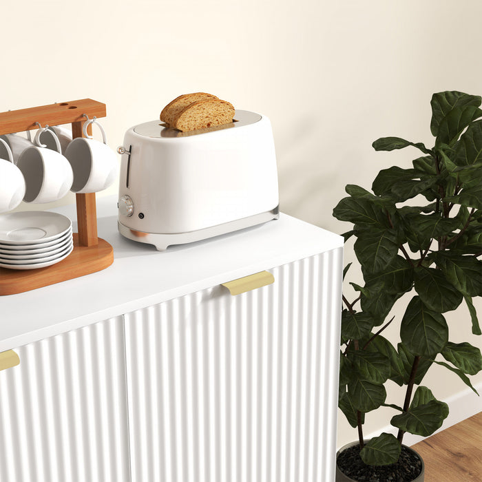 HOMCOM Sideboard Buffet Cabinet with Adjustable Shelves, White