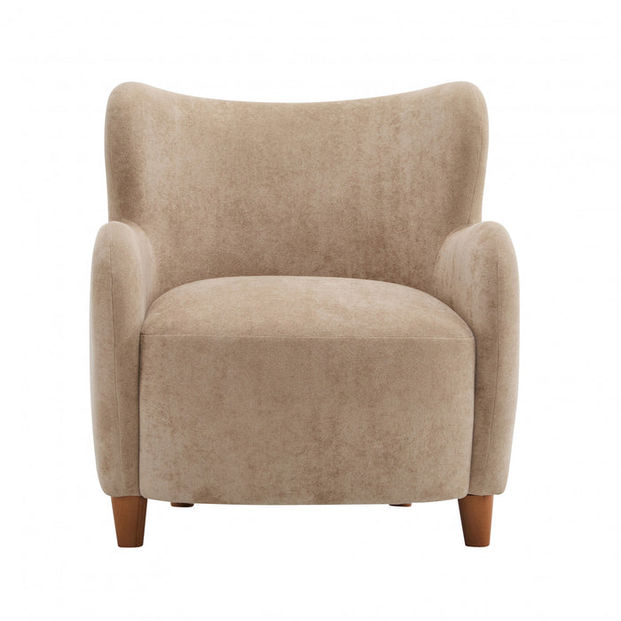 Sophia Upholstered Comfortable Armchair with Wingback,Light Camel Accent Chair