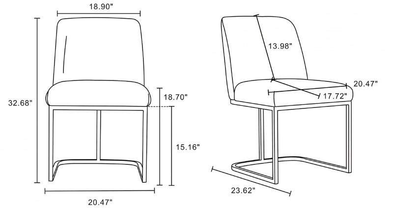Serena Modern 8-Piece Dining Set in Ivory Dining Chair