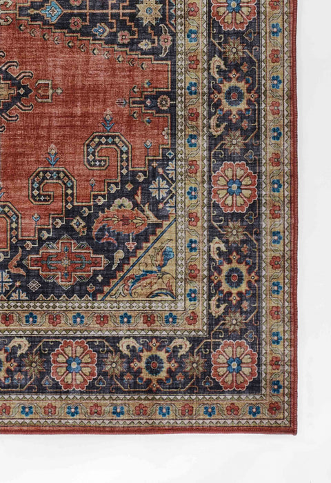 Tracy Traditional 2'3\" x 8'0\" Runner Rug in Orange Indoor Area Rug