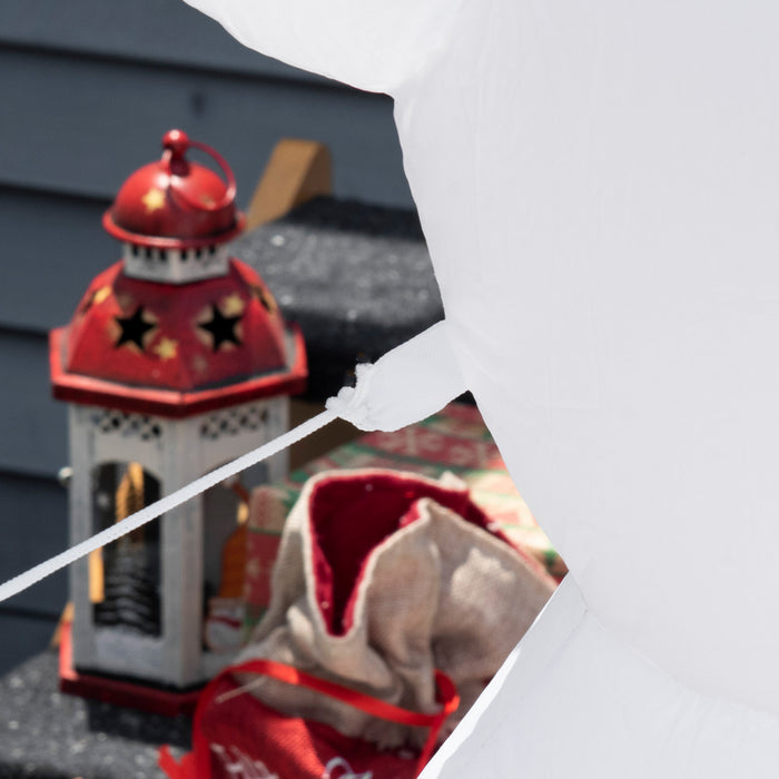 Outsunny 8' Inflatable Christmas Snowman Family W/ Red Bird For Lawn