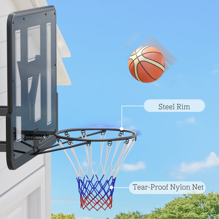 Soozier Wall Mounted Basketball Hoop with 43\" Shatter Resistant Backboard