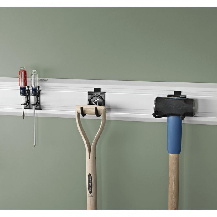 Gladiator 4' Wide Geartrack® Channels (2-Pack) - Light Grey