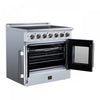 Galiano 36 Inch French Door Electric Range, 5 radiant burners, 5.36 cu.ft., White - FFSEL6917-36WHT | Cuisiniere electrique Galiano de 36 po a portes francaises, 5 foyers, 5,36 pi³, blanc – FFSEL6917-36WHT