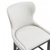 Blair Modern Wood Upholstered Barstool in White - Set of 3 Bar Stool | Tabouret de bar Blair moderne en bois avec revetement en tissu blanc - Lot de 3