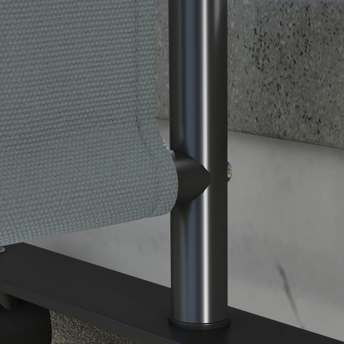 Outsunny Room Divider With Wheels, 6ft Rolling Privacy Screen, Dark Grey