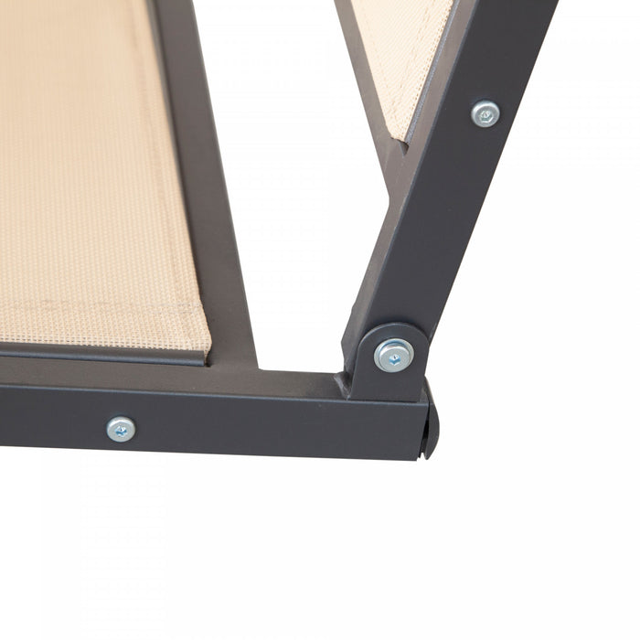 Outsunny 3-seater Swing Chair Covered, Beige