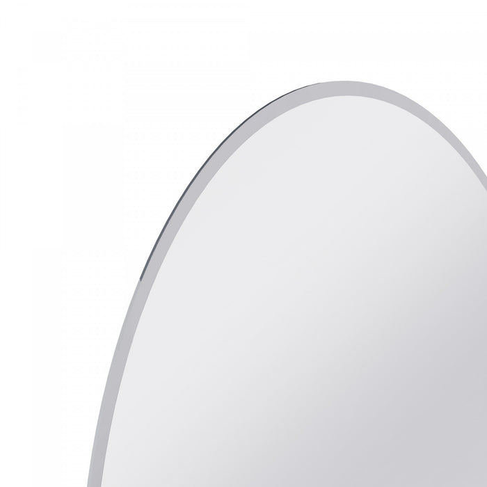 Mortise 20 Inch Frameless Oval Mirror In Chrome