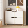 HOMCOM Shoe Cabinet, Shoe Storage Cabinet with 4 Flip Drawers, Natural