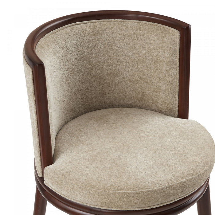 Evalyn Modern Wood Upholstered Barstool in Natural - Set of 3